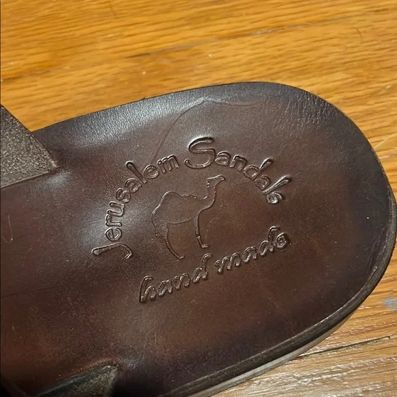 Jerusalem Men's Brown Leather Sandals 44 - Picture 2 of 4